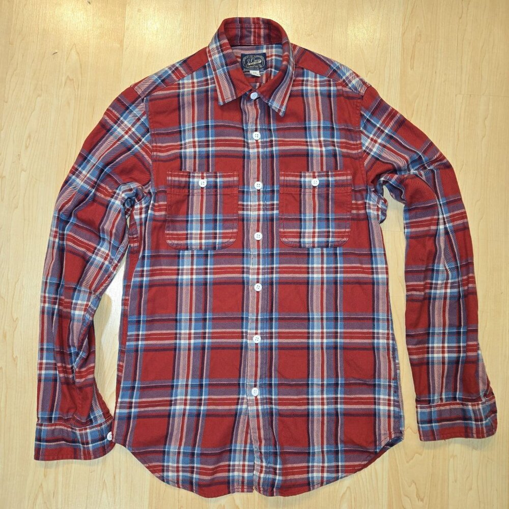 Men's JCrew Red and Blue Plaid Shirt